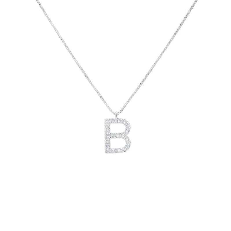 Collana Diamond Letters Oro Bianco Diamante - Collane Donna | Stroili