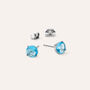 Orecchini Lobo Punto Luce Silver Rainbow Argento Rodiato Cubic Zirconia