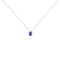 Collana Punto Luce Elizabeth Crown Oro Bianco Zaffiro Diamante