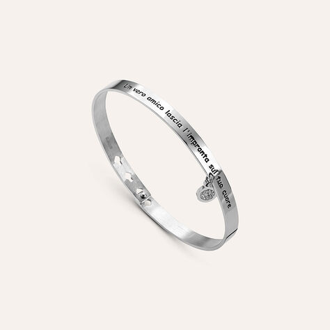 Bangle Lady Message Acciaio Cristallo - Bracciali Rigidi Donna | Stroili