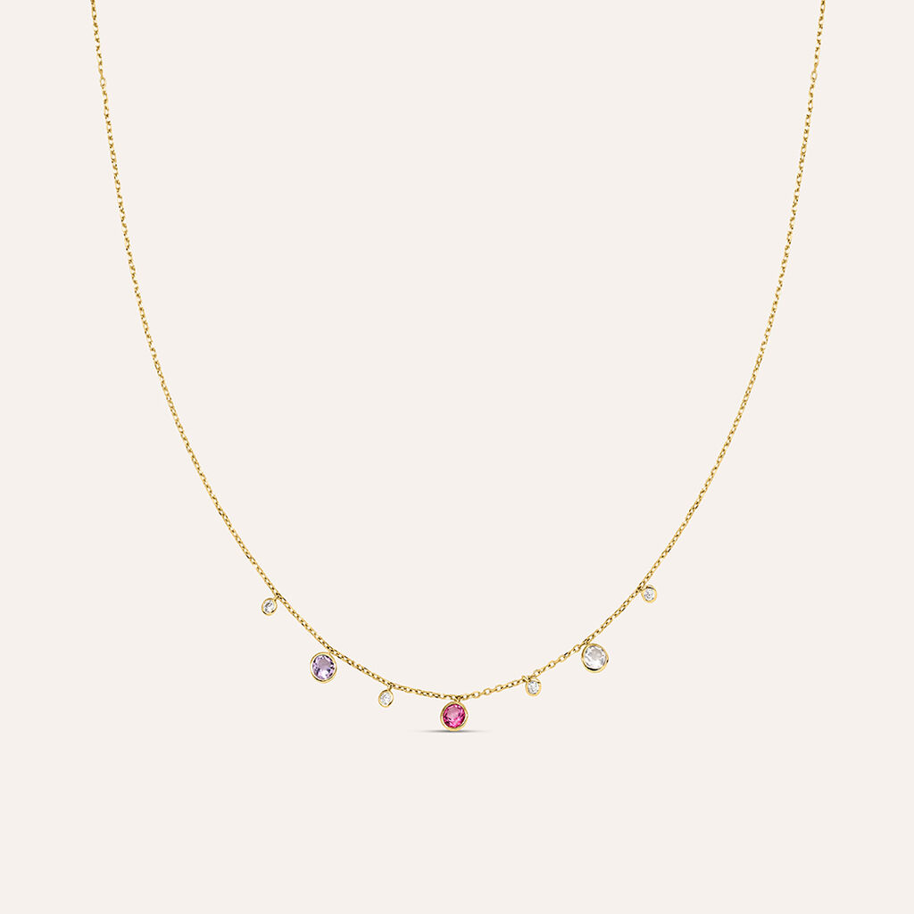 Collana Amélie Oro Giallo Topazio Quarzo Cubic Zirconia - Collane Donna | Stroili