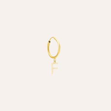 Mono Orecchino A Cerchio Toujours Oro Giallo Cubic Zirconia