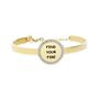 Bangle Find your fire in acciaio dorato e strass