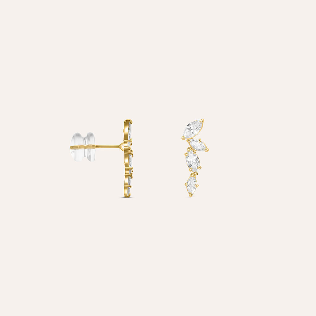 Orecchini Lobo Bon Ton Oro Giallo Cubic Zirconia - Orecchini a Lobo Donna | Stroili