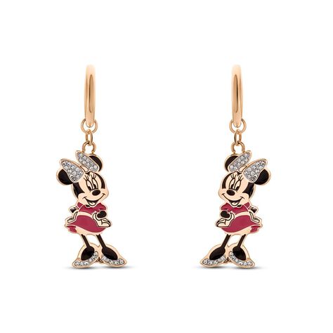 Orecchini Pendenti Mickey Mouse & Friends Acciaio Rosa Cristallo - Orecchini Pendenti Donna | Stroili