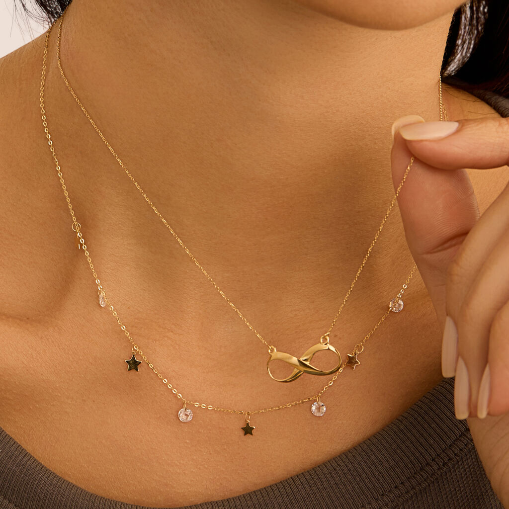 Collana Beverly Oro Giallo Cubic Zirconia