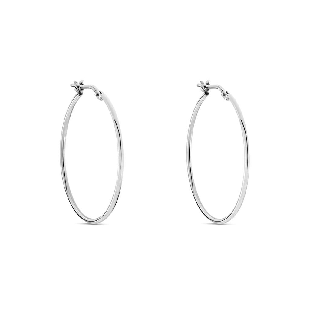 Orecchini A Cerchio Silver Collection Argento Rodiato