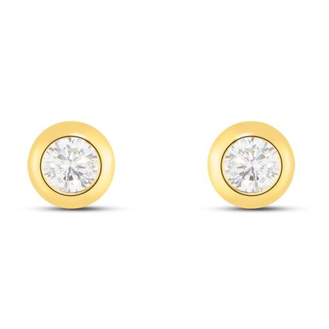 Orecchini Lobo Punto Luce Claire Oro Giallo Cubic Zirconia - Orecchini a Lobo Donna | Stroili