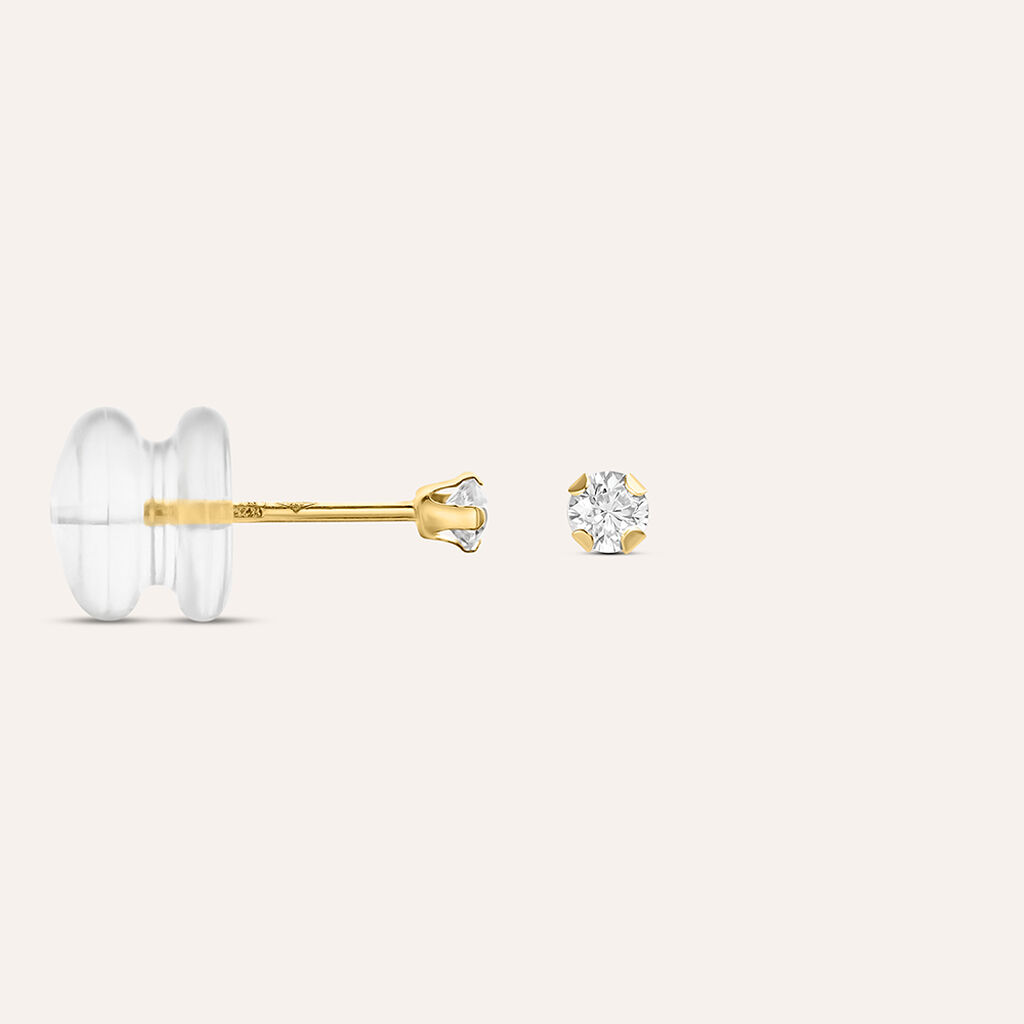 Orecchini Lobo Punto Luce Bon Ton Oro Giallo Cubic Zirconia - Orecchini a Lobo Donna | Stroili