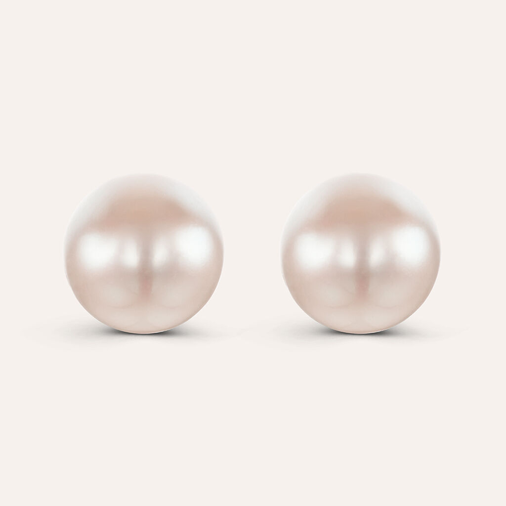 Orecchini Lobo Gabrielle Oro Giallo Perla D'Acqua Dolce