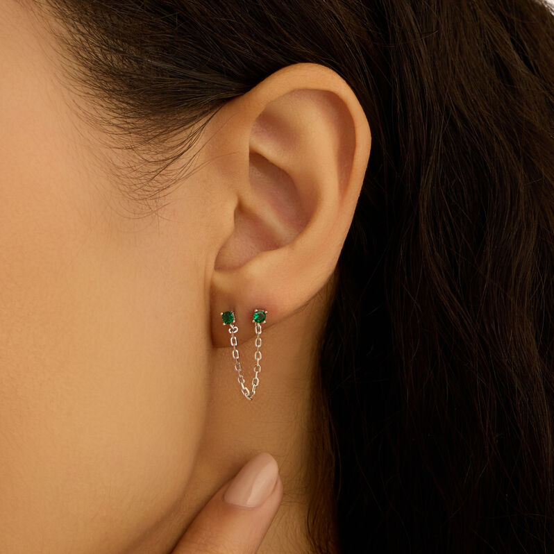 Orecchini Lobo Punto Luce Silver Rainbow Argento Rodiato Cubic Zirconia - Mono Orecchino Donna | Stroili