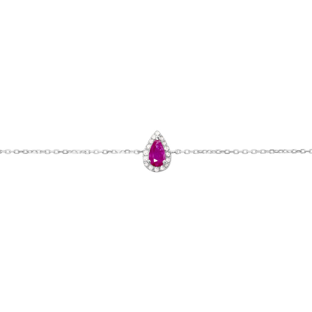 Bracciale Charlotte Oro Bianco Rubino Diamante - Bracciali Donna | Stroili