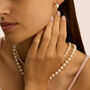 Orecchini Lobo Gold Pearls Oro Bianco Perla D'Acqua Dolce Diamante
