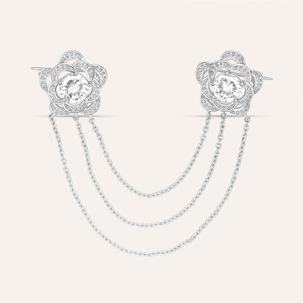 Spilla Silver Elegance Argento Rodiato Cubic Zirconia