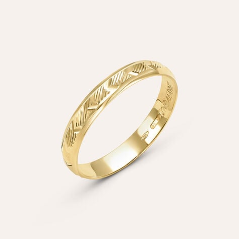 Fede Classica Diamantata 3 mm Oro Giallo - Anelli con Incisione Donna | Stroili