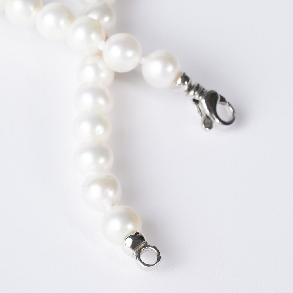 Bracciale Gold Pearls Oro Bianco Perla D'Acqua Dolce Diamante - Gioielli Donna | Stroili