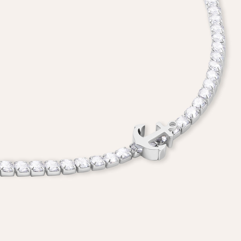 Bracciale Tennis Man Code Acciaio Cubic Zirconia