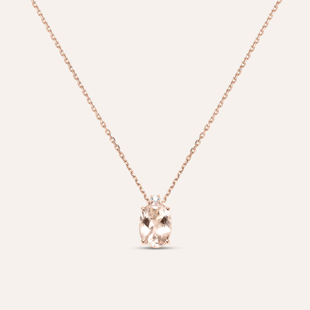 Collana Punto Luce Jasmine Oro Rosa Morganite Diamante - Collane Punto Luce Donna | Stroili