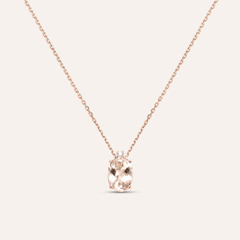 Collana Punto Luce Jasmine Oro Rosa Morganite Diamante - Collane Punto Luce Donna | Stroili