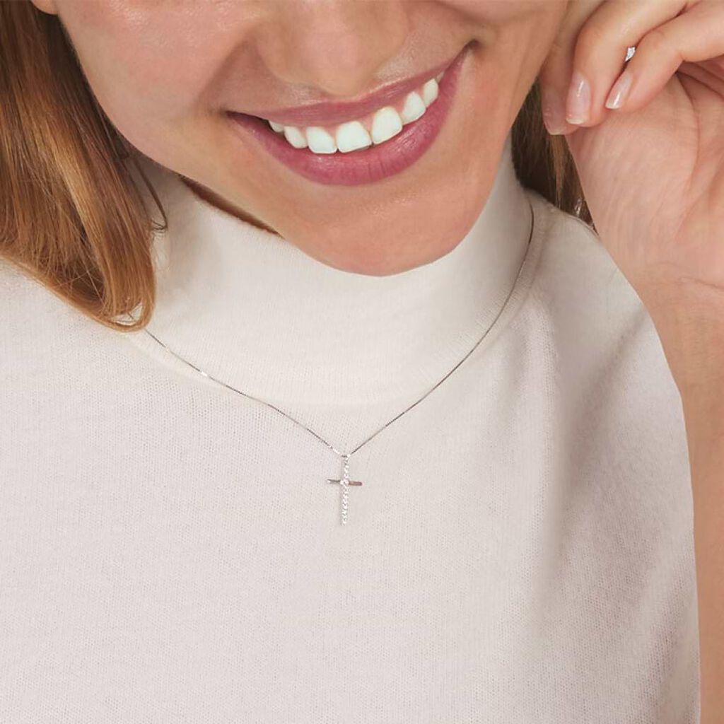 Collana Holy Oro Bianco Cubic Zirconia