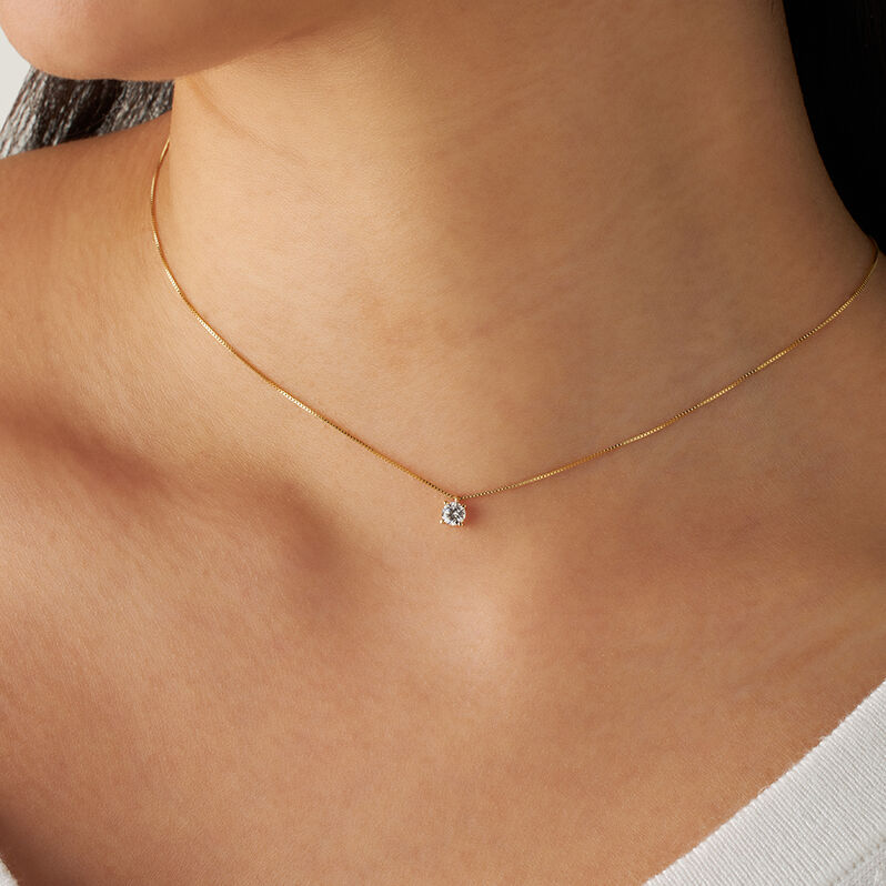 Collana Punto Luce Claire Oro Giallo Cubic Zirconia - Collane Punto Luce Donna | Stroili