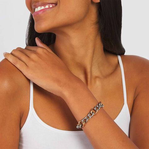 Bracciale Lady Code Acciaio Bicolore Groumette 3+1 - Bracciali Donna | Stroili
