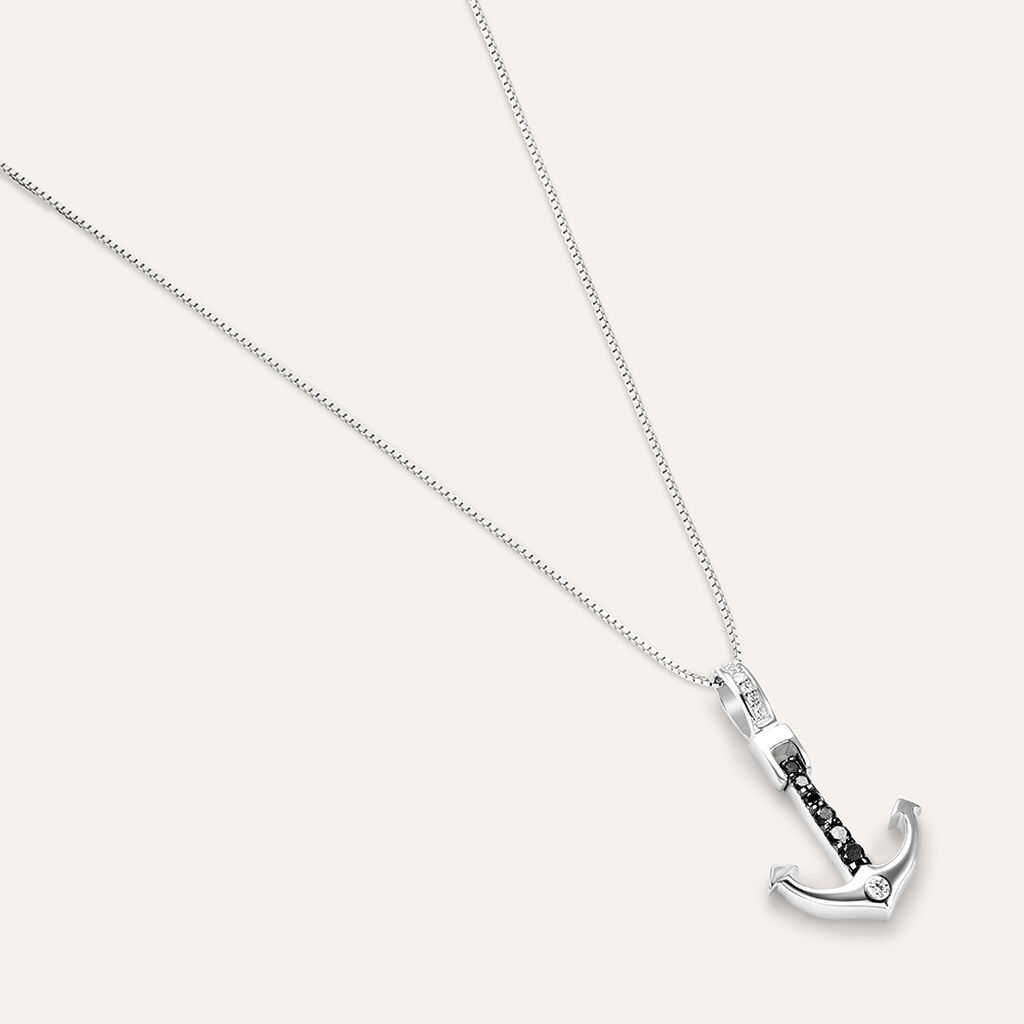 Pendente L'homme Diamant Oro Bianco Diamante