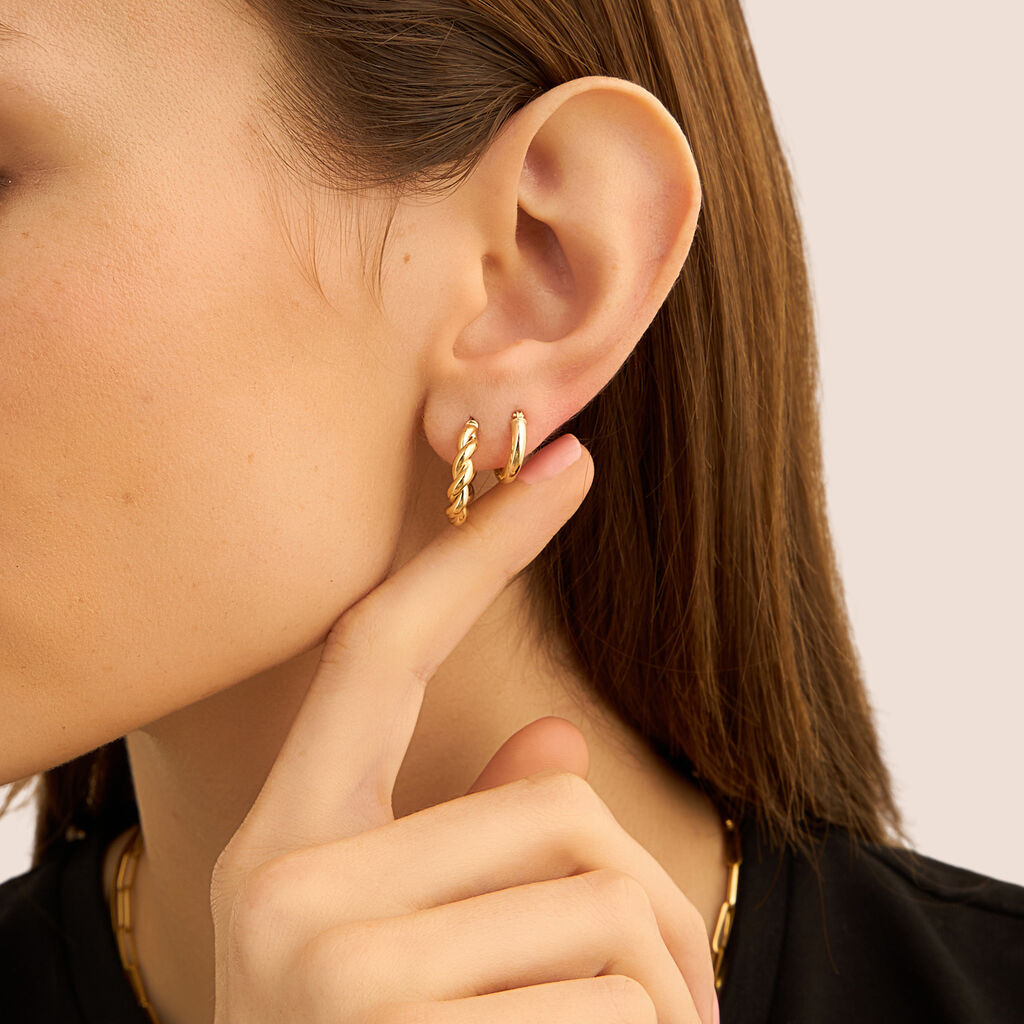 Mono Orecchino A Cerchio Toujours Oro Giallo - Mono Orecchino Unisex | Stroili
