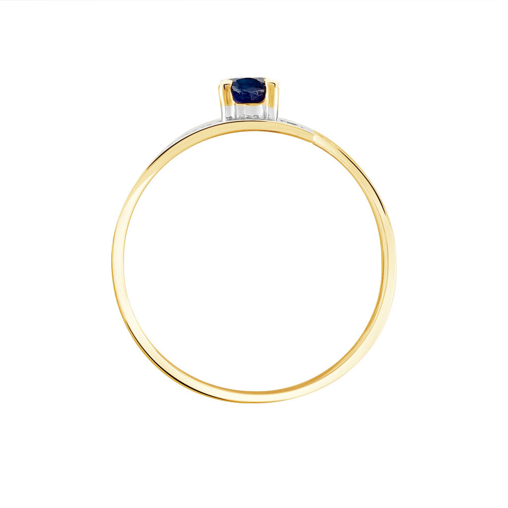 Anello Charlotte Oro Giallo Zaffiro Diamante