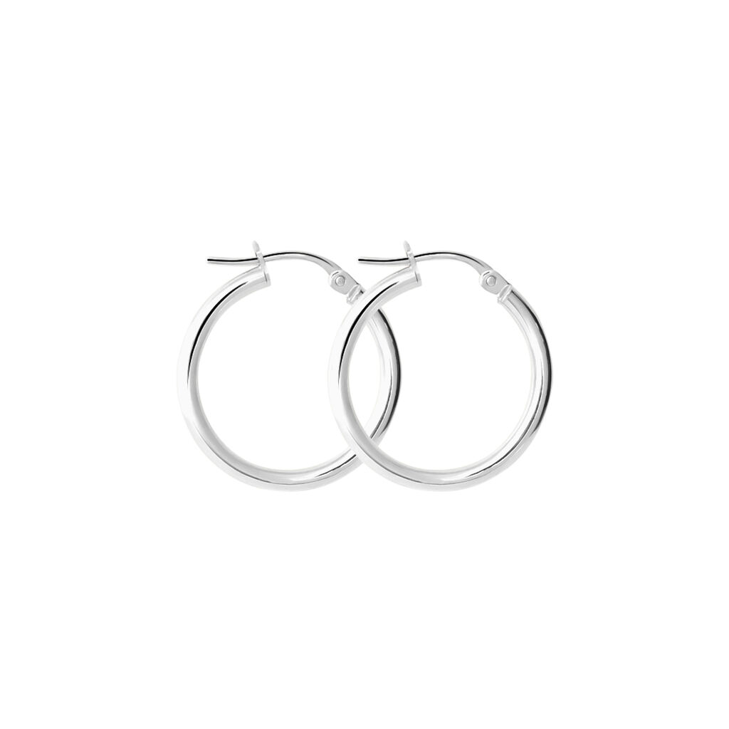 Orecchini A Cerchio Toujours Oro Bianco - Orecchini a Cerchio Donna | Stroili