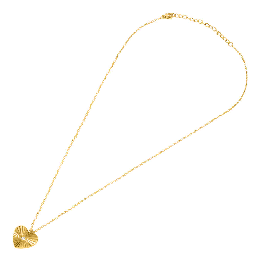 Collana Lady Code Acciaio Dorato Cristallo - Collane Donna | Stroili