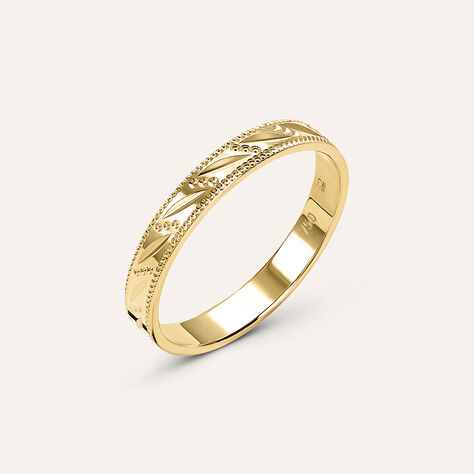 Fede Classica Diamantata 3 mm Oro Giallo - Anelli con Incisione Donna | Stroili