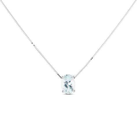 Collana Punto Luce Acquamarina Oro Bianco Acquamarina - Collane Punto Luce Donna | Stroili