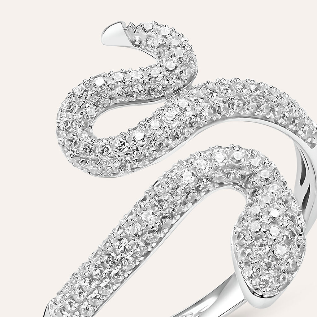 Anello Fantasia Claire Oro Bianco Cubic Zirconia - Anelli con Pietre Donna | Stroili