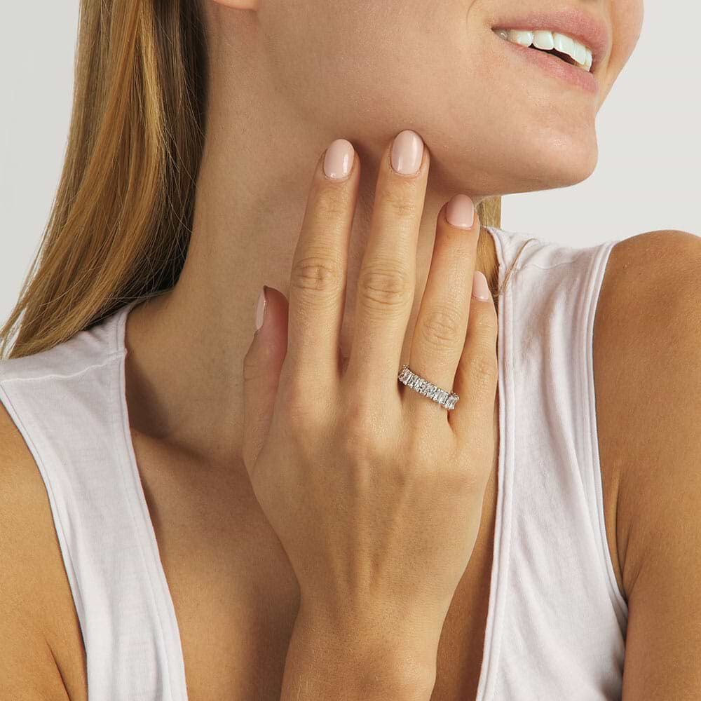 Anello Eternity Romantic Shine Metallo Cristallo 1665955 Stroili