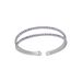 Bracciale bangle in metallo rodiato e cristalli - Bracciali Donna | Stroili