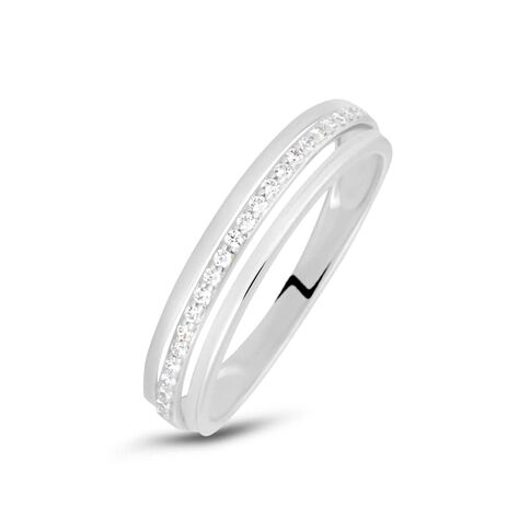 Anello Fascia Claire Oro Bianco Cubic Zirconia - Anelli con Pietre Donna | Stroili