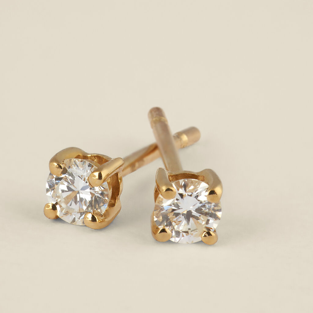 Orecchini Lobo Punto Luce Grace Oro Giallo Diamante