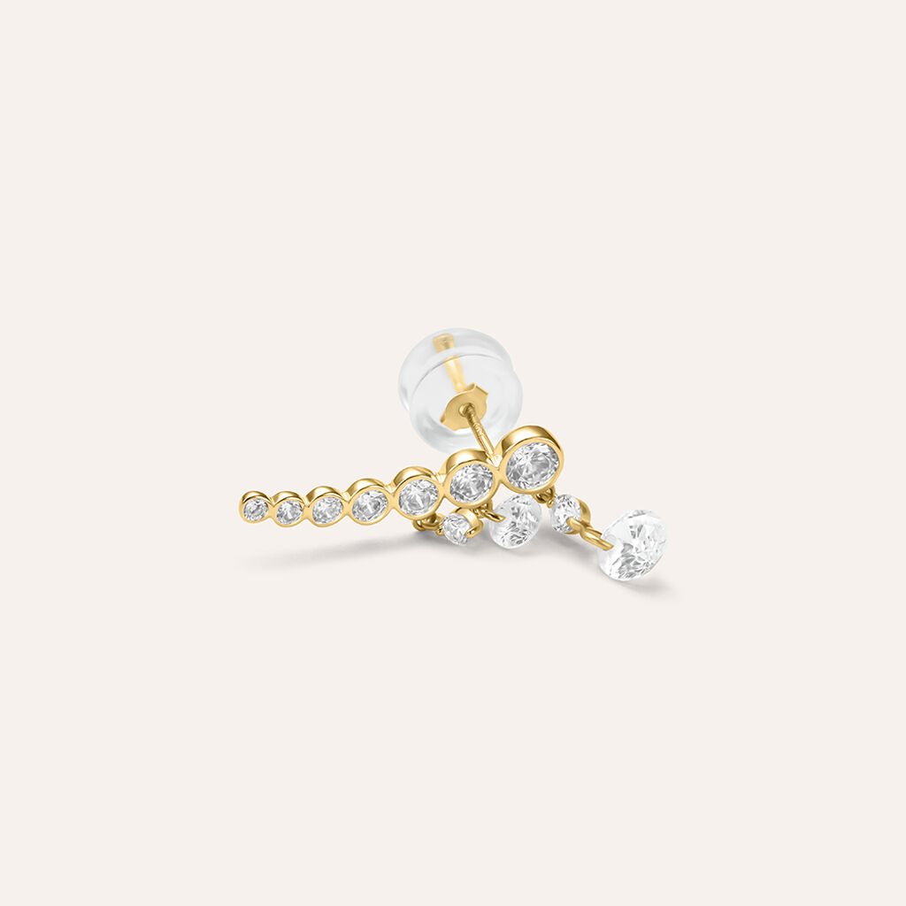 Orecchini Lobo Bon Ton Oro Giallo Cubic Zirconia -  Donna | Stroili