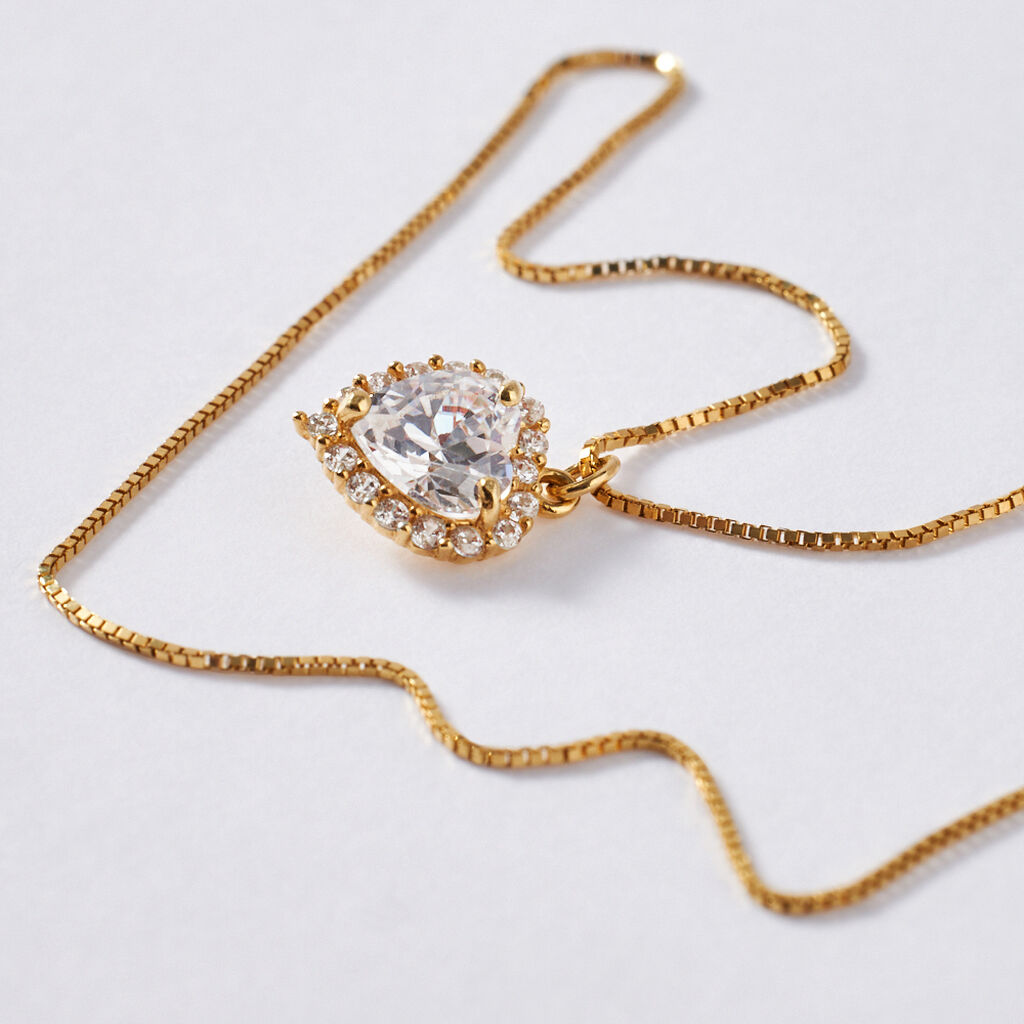 Collana Punto Luce Claire Oro Giallo Cubic Zirconia - Collane Punto Luce Donna | Stroili
