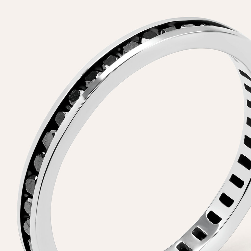 Anello Eternity L'homme Diamant Oro Bianco Diamante - Anelli Eternity Uomo | Stroili