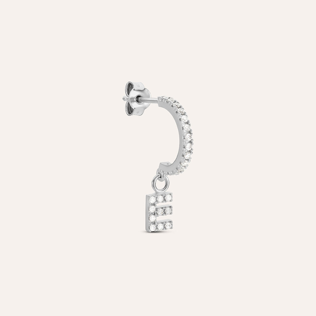 Mono Orecchino A Cerchio Silver Moments Argento Rodiato Cubic Zirconia - Mono Orecchino Donna | Stroili