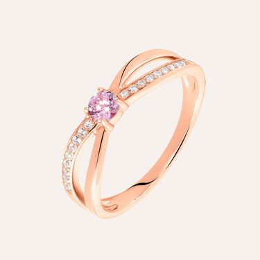 Anello Silver Rainbow Argento Rosa Cubic Zirconia
