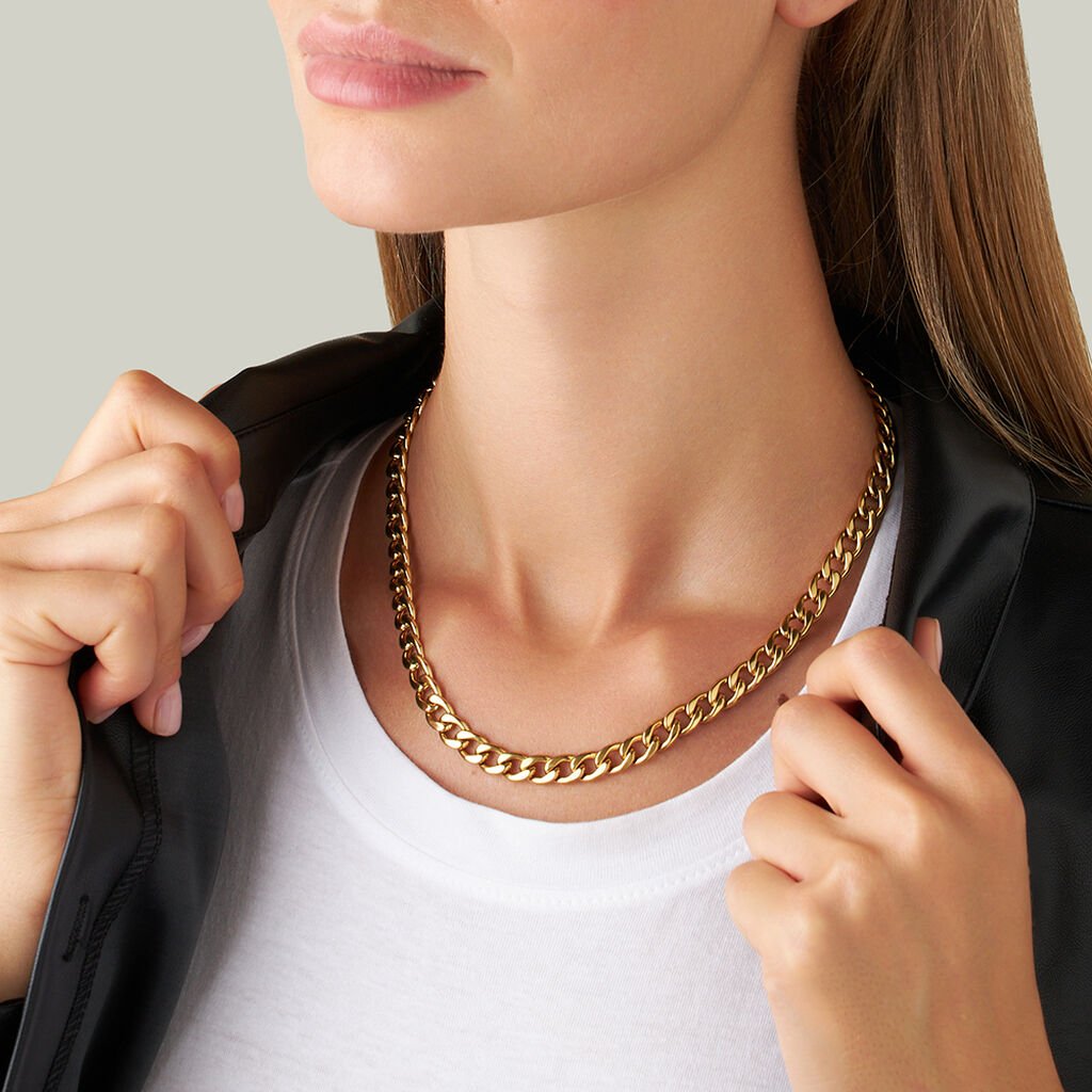 Collana Lady Code Acciaio Dorato - Collane Donna | Stroili