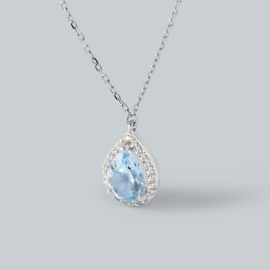 Collana Punto Luce Amélie Oro Bianco Topazio Cubic Zirconia - Collane Punto Luce Donna | Stroili