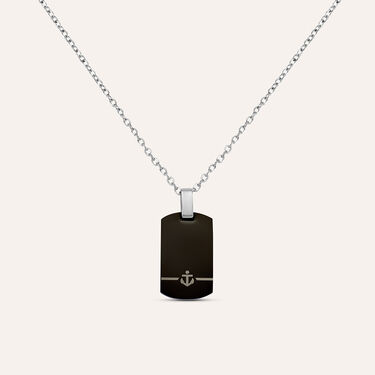 Collana Man Code Acciaio Bicolore Bianco / Nero