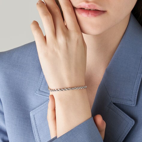 Bracciale Catena Colette Oro Bianco - Bracciali Donna | Stroili