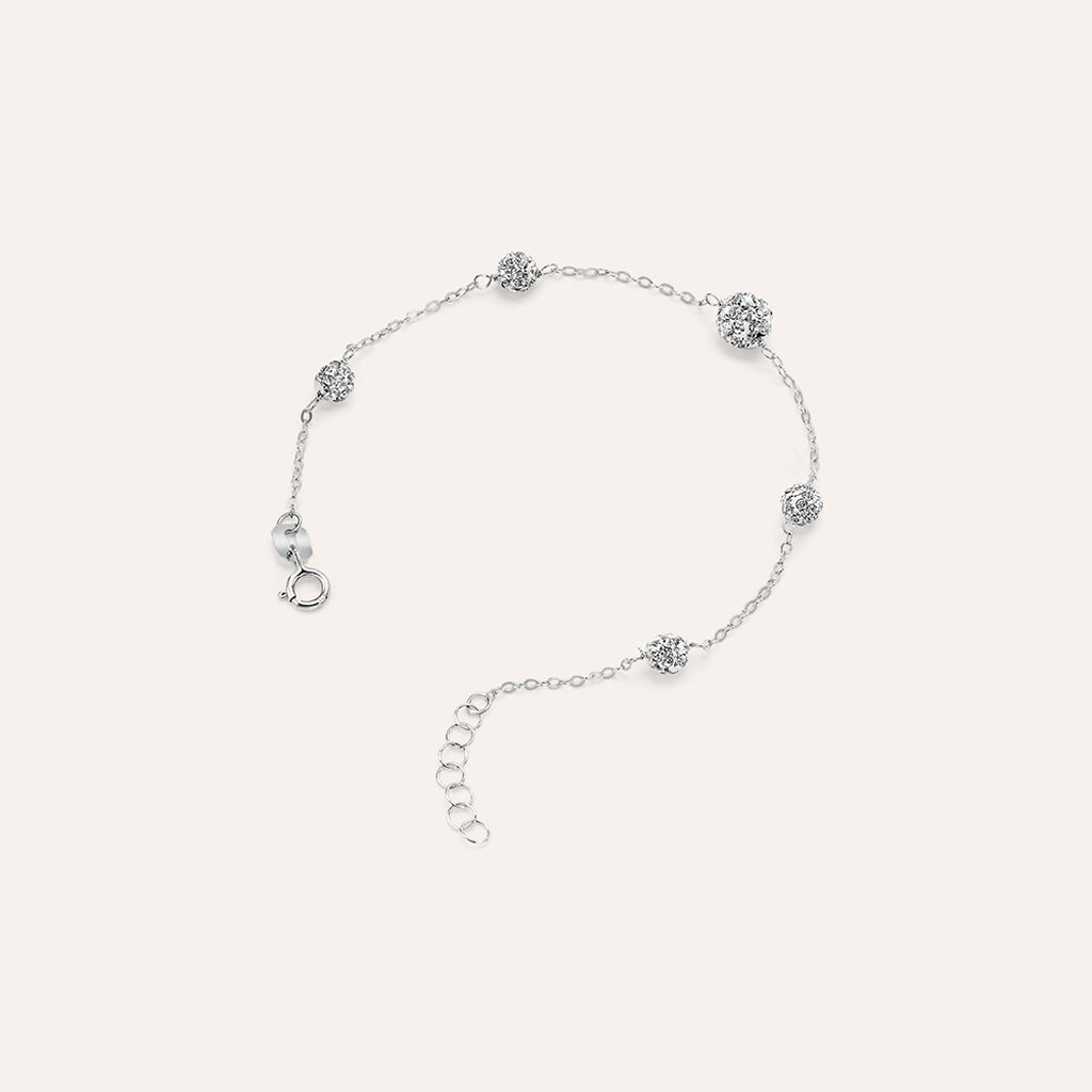 Bracciale Christelle Oro Bianco Cristallo - Bracciali Donna | Stroili