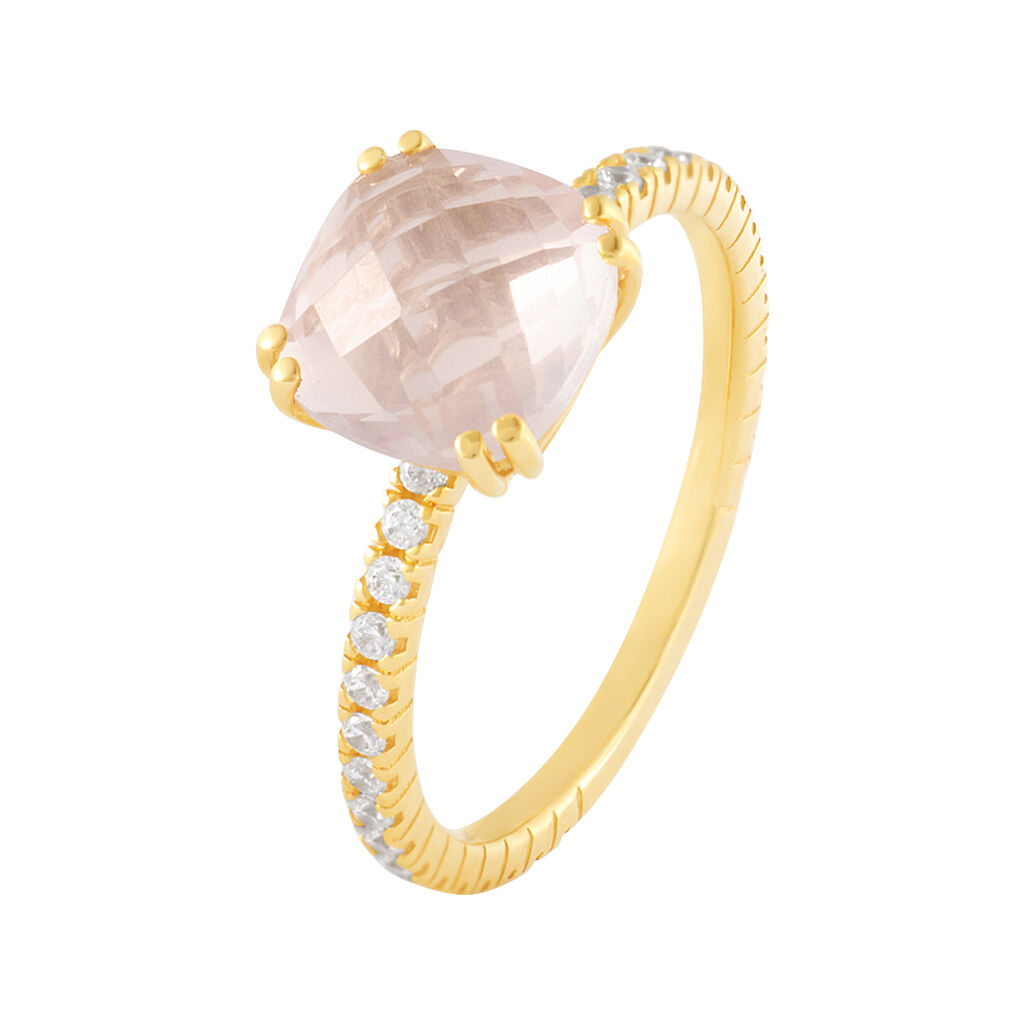 Anello Solitario Amélie Oro Giallo Quarzo Cubic Zirconia - Anelli con Pietre Donna | Stroili