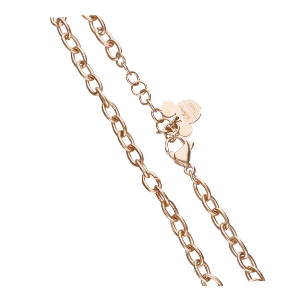 Bracciale Lady Message Acciaio Rosato Disney e Cristalli